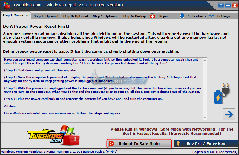 Windows Repair et Farbar Service Scanner (FSS) Windowsrepair1